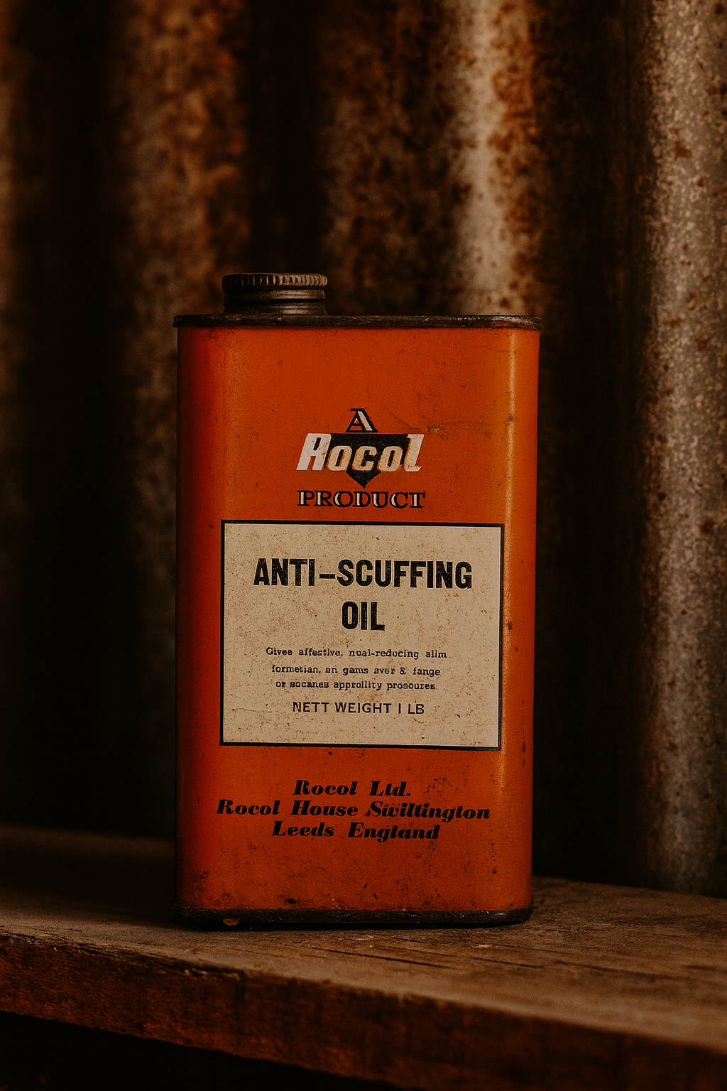 Vintage Rocol Product (Molybdenised Lubricants) 'Anti-Scuffing' Oil Tin