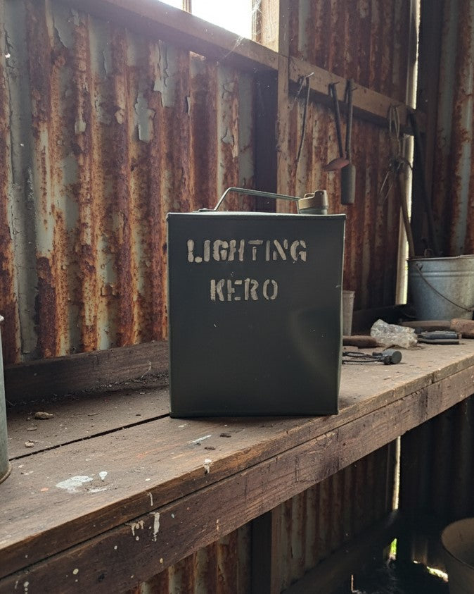 Vintage Running Board Petrol Can 'Lighting Kero'
