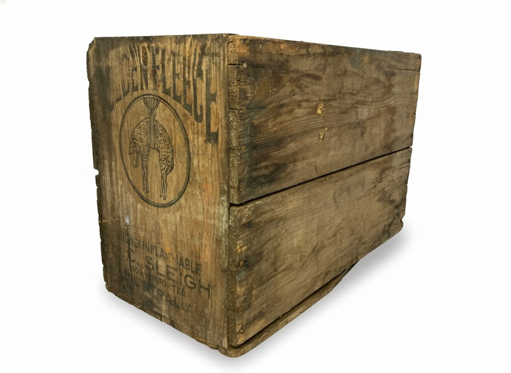 Vintage Golden Fleece Motor Spirit Crate