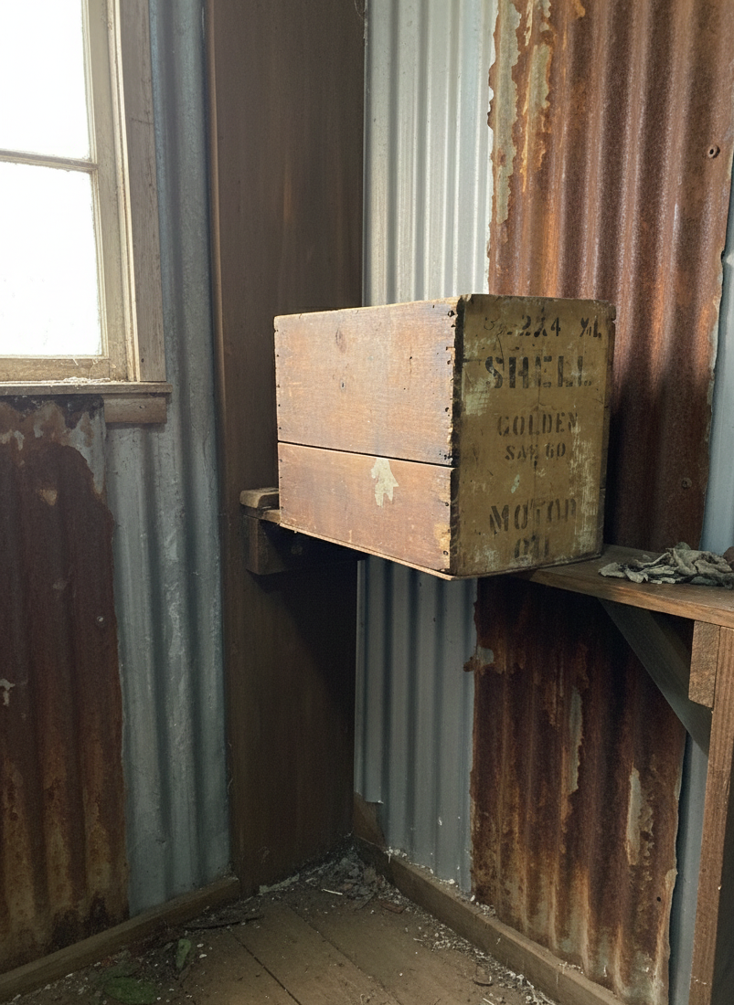 Vintage Shell Golden SAE 60 Motor Oil Crate