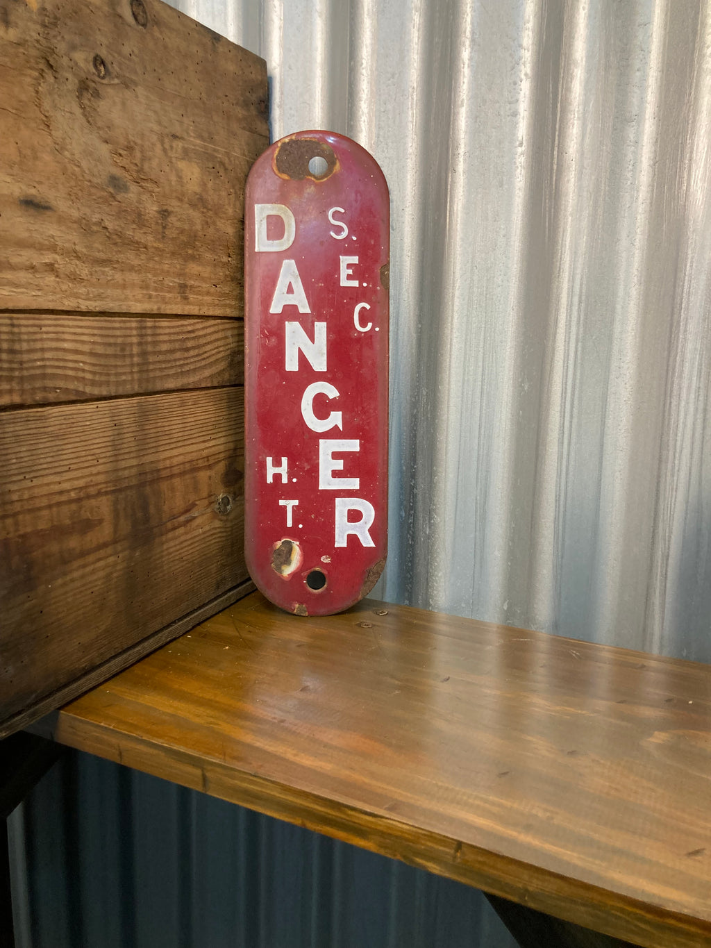 State Electricity Commission of Victoria - Enamel Danger Sign